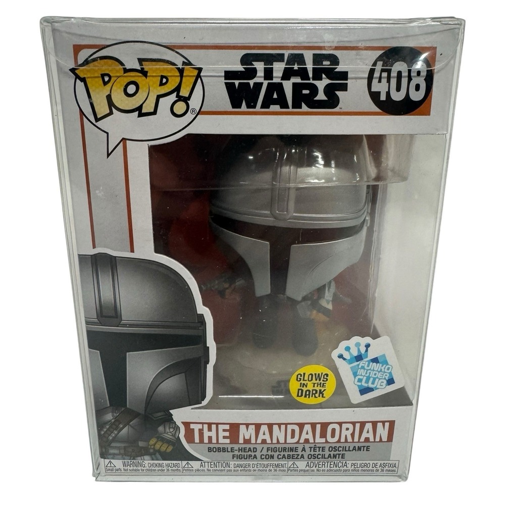 Funko Pop Star Wars The Mandalorian 408 Glows Insider Club Exclusive GITD Figure